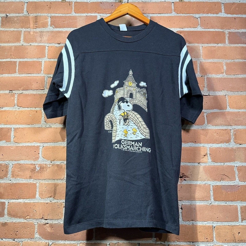 Vintage Peanuts Snoopy Woodstock T Shirt Adult XL Cartoon Schulz Comic Graphic